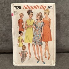 Vintage Simplicity 7120 Women’s Dress Sewing Pattern – 1967 – Size 12, Bust 32” picture
