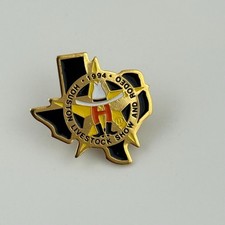 Houston Livestock Show and Rodeo Vtg Pin Texas 1994 Cowboy Western Horse Bucking picture