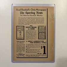 1936 The Sporting News Vintage Baseball Book Ad Hank Greenberg Rare Antique picture