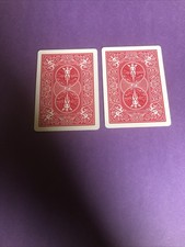 (2) Bicycle Red Double Back Gaff Playing Cards Use for Card Magic Tricks picture