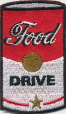 Girl Boy Cub FOOD DRIVE CAN Donation Fun Patches Crests Badges SCOUT GUIDE iron picture