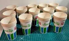 Vintage 1960's Early Uncola 7-Up Wax Paper Dixie Cups - Sold in lots of 5 picture