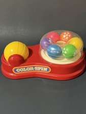 Vintage 1986 Mattel Color Spin Ball Toy Baby Kid Toy Red Non Disney Version picture