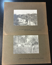 WWI Original Photographs - Mounted Battle of Flanders & Fabricating Trenches picture