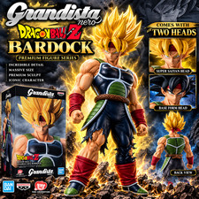Dragon Ball Z Bardock Grandista Nero Banpresto Figure With Two Heads picture