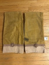 New With Tags Avanti Decorative Bath Towels Set of 2-Nutmeg/Brown Embroidered picture