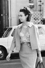 Model Christine Eustratiades in the street in Paris July 8 1964 Old Photo picture