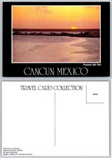Cancun Mexico Sunset Postcard Puesta del Sol Travel Card Collection Luis Gomez picture