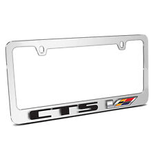 Cadillac CTS-V 3D Embossed Letters on Mirror Chrome Metal License Plate Frame picture