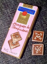 Authentic Marquise de Pompadour Limoges Peint Main Chocolate Objet d’Art trinket picture