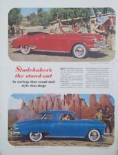1949 vintage Studebaker Commander Convertible Red Post WWll picture