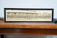 WW1 Military Panoramic Photo Infantry US ARMY Detroit Michigan Wooden Frame VTG picture