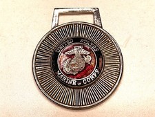 Vintage USMC Marine Corps EGA Enamel Commemorative Neck Medal Medallion picture