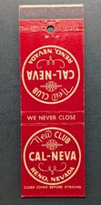 Vintage Cal-Neva New Club Reno Nevada Matchbook Cover picture