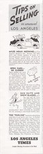 Los Angeles Times Vintage Print Ad Tips on Selling Unusual Market 1930s picture