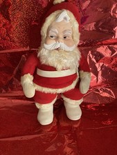 The Rushton Co. Santa Claus Christmas Figurine Red White Fabric Plastic picture