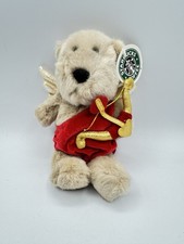 STARBUCKS BEARISTA  PLUSH STUFFED CUPID ANGEL BEAR 13TH EDITION 2001 9.5” picture