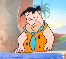 1960s vintage FRED FLINTSTONES HANNA-BARBERA ORIGINAL ANIMATION PRODUCTION CEL picture