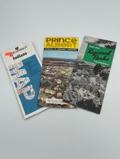 Vintage Travel Maps Brochures Lot of 3 Indiana Prince Albert California Parks picture