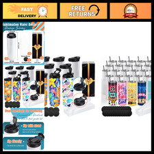 Joyclub Bundle of 8 Pack 20 oz Sublimation Water Bottle and 25 Pack 20 oz Sublim picture