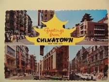Greetings from Chinatown New York City New York vtg postcard multiple views 1969 picture