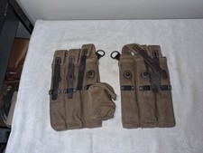 Post War WWII German Style MP38/40 Ammunition Pouches Left & Right Portuguese? picture