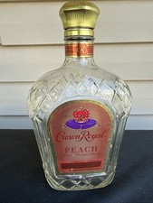 CROWN ROYAL PEACH WHISKEY 750ML EMPTY BOTTLE WITH LID picture