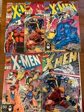 X-Men #1 Complete Set All 5 Covers A BC DE Jim Lee Marvel 1991 Lot VF/M-NM picture
