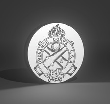 US Army Ordnance Corps 3D printed Lightbox picture