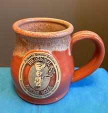 Deneen Pottery Mug/Cup 10 Oz Orange w/ Drip Glaze, Original Pancake House, Edina picture