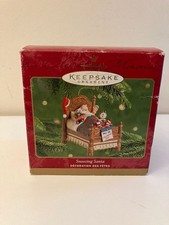 Hallmark Keepsake SNOOZING SANTA 2001 MIB Never Removed from Box  picture