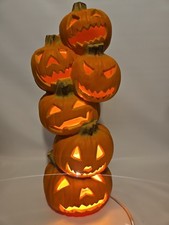 Vtg 1993 Trendmasters Halloween Totem Jack O Lantern 6 Pumpkin Stack Foam Mold picture
