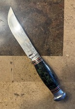 Remington UMC RH 72.  Partial Deer Etch, Green Marble Celluloid Handle picture