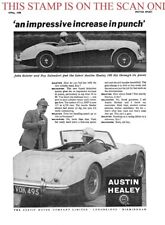AUSTIN HEALEY '100-Six' Sports Car ADVERT: Original Vintage 1958 Print Ad 704/70 picture