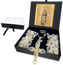 Lazo Para Boda Wedding Lasso for Ceremony Gift, Crystal Rosary for Catholic Wedd picture