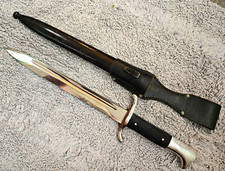 Carl Eickhorn Solingen German KS98 Dress Bayonet w/ Scabbard Leather Frog picture