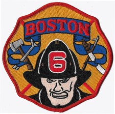 Boston Fire  Ladder 6 /  Vintage Fire Patch  NEW .. picture