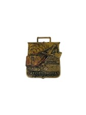Antique Bay City Shovels Brass Key Fob 1930s picture