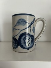 Antique Dorchester Pottery Works Apple Stoneware Mug Signed Knesseth Densison picture