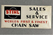 Vintage Stihl Chainsaw Sales & Service Plastic Dealership Display Sign 24