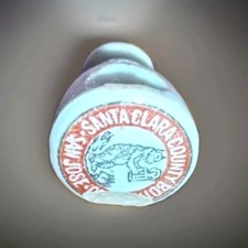 Antique Pre-Prohibition Porcelain Beer Bottle Stopper Santa Clara County... picture