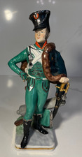 Vintage Antique ERNST BOHNE & SOHNE German Porcelain Figurine Soldier - NO PLUME picture