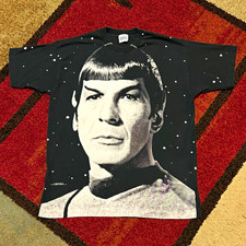 Stanley Desantis Vintage Star Trek Spock Black T-Shirt Science Fiction & Horror picture