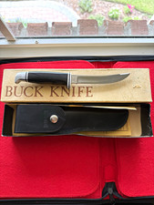 Vintage 1967-72 Buck 118 Personal Two 2 Liner Fixed Blade Hunting Knife & Box picture