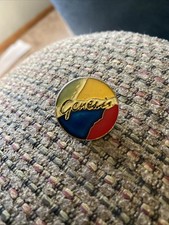Vintage Genesis Band Abacab 1” Lapel Pin Pinback 1981 Phil Collins Peter Gabriel picture