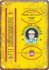 Music City 420 Vintage Racing Program Reproduction Metal Sign A1143 picture