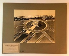 VINTAGE 1924 EDUCATIONAL MOUNTED INSTRUCTIONAL PHOTO OF THE LINCOLN MEMORIAL picture