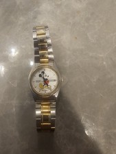 Vintage Seiko Disney Mickey Mouse Quartz Watch Gold Tone In Great Condition. picture