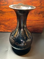 Authentic Jianzhan Vase By Master Huang Wenhua Flower Pavillion Glaze Pattern picture