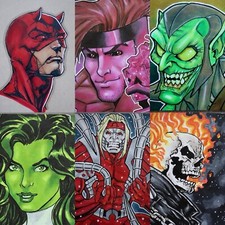Original Custom Sketch Card Comic Artwork DC Comics Marvel Image Commissions MCU picture